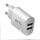 OLAF USB Charger Dual Ports EU 5V 2A Travel Wall Adapter Mobile Phone Micro Data Charging For iphone Samsung Xiaomi Huawei LG