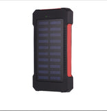 SOS 30000mAh Solar Power Bank Portable Charger External Battery Electric Charger Pack Waterproof Powerbank for iPhone Xiaomi LED