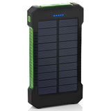 Solar Power Bank Waterproof 30000mAh Solar Charger 2 USB Ports External Charger Powerbank for Xiaomi Smartphone with LED Light