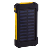Solar Power Bank Waterproof 30000mAh Solar Charger 2 USB Ports External Charger Powerbank for Xiaomi Smartphone with LED Light
