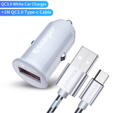 Essager Mini USB Car Charger Quick Charge 3.0 QC3.0 2.0 For Samsung Xiaomi mi9 Fast Charging Car For iPhone Mobile Phone Charger