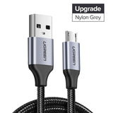 Ugreen Micro USB Cable 2.4A Nylon Fast Charge USB Data Cable for Samsung Xiaomi LG Tablet Android Mobile Phone USB Charging Cord