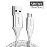 Ugreen Micro USB Cable 2.4A Nylon Fast Charge USB Data Cable for Samsung Xiaomi LG Tablet Android Mobile Phone USB Charging Cord