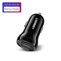 Ugreen Mini USB Car Charger For Mobile Phone Tablet GPS 4.8A Fast Charger Car-Charger Dual USB Car Phone Charger Adapter in Car