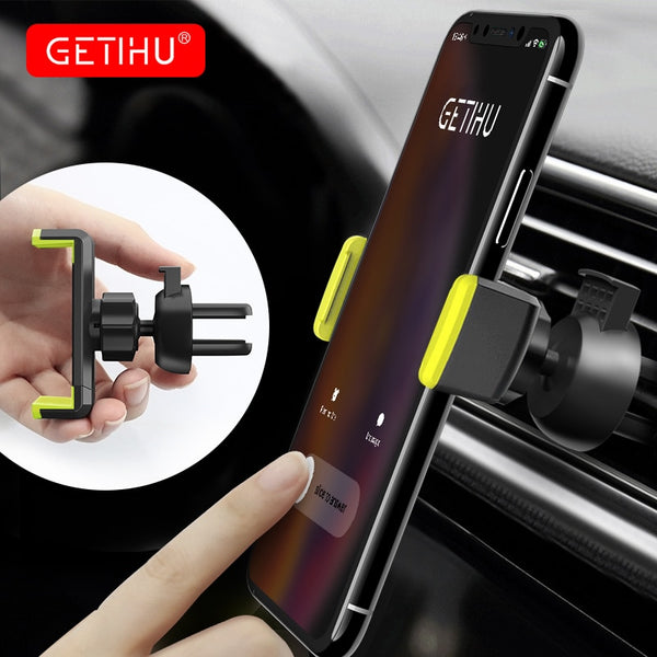 GETIHU Car Phone Holder For iPhone X XS Max 8 7 6 Samsung 360 Degree Support Mobile Air Vent Mount Car Holder Phone Stand in Car
