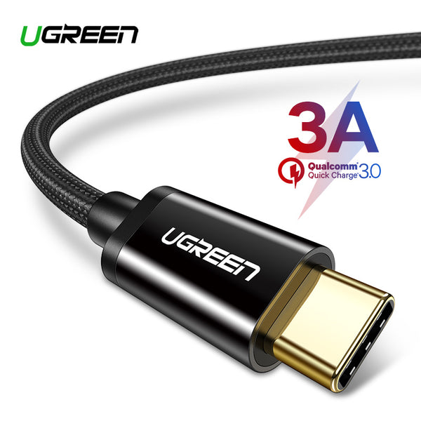 Ugreen USB Type C Cable for Samsung S9 S8 Fast Charge Type-C Mobile Phone Charging Wire USB C Cable for Xiaomi mi9 Redmi note 7