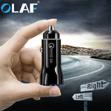 Olaf Car Charger Quick Charge 3.0 2.0 Mobile Phone Charger Fast Car Charger for iPhone XS Max Samsung 2 Port USB Phone Chargers